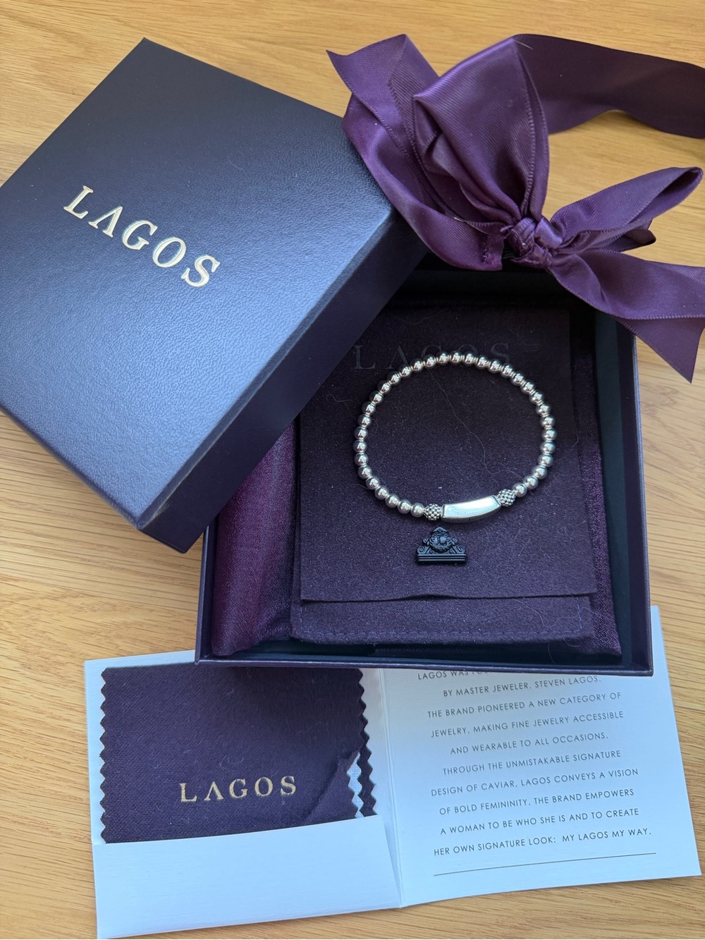 LAGOS Signature Caviar Sterling Silver Engravable Bracelet